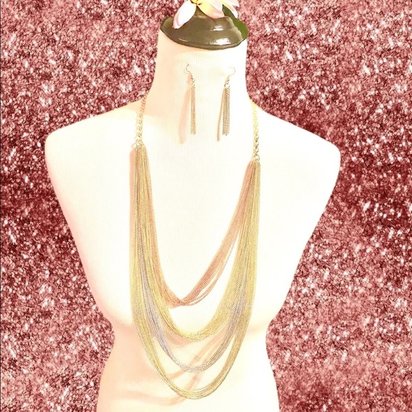 Multi- Layered Necklace Set - Picture 2 of 2